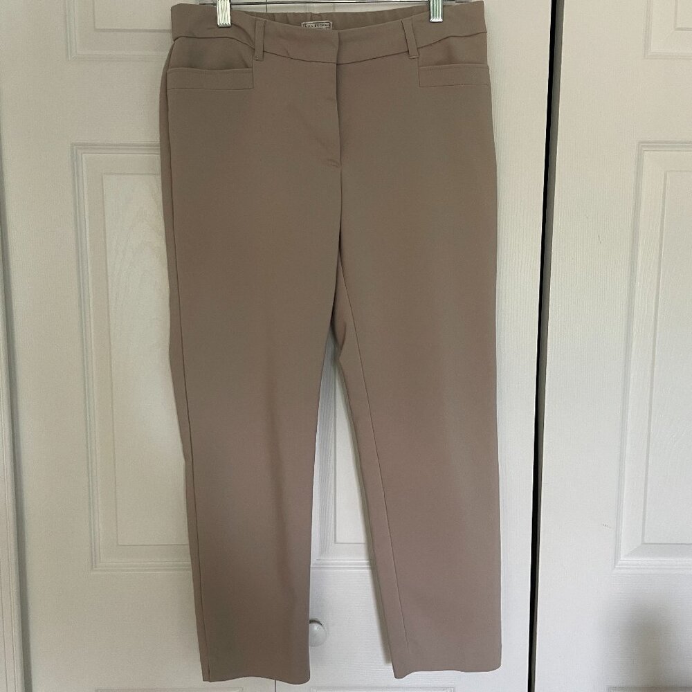 Dana Buchman tan ankle length pants, size 8